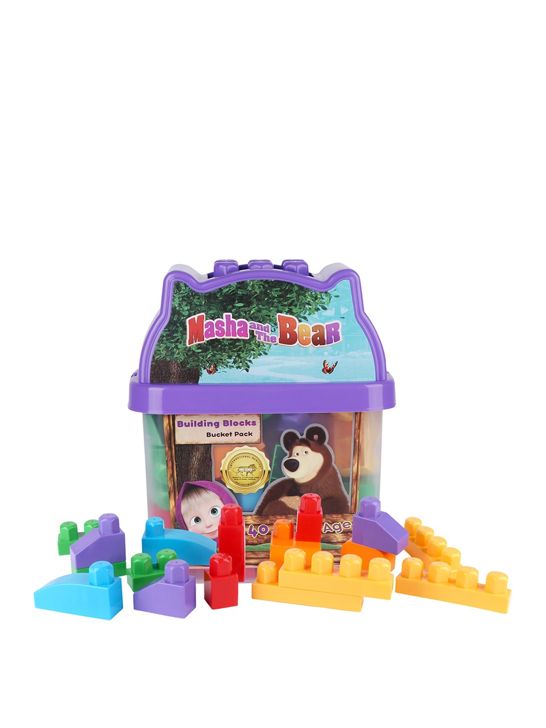

Plex Masha & The Bear Building Blocks Bucket, Lavender