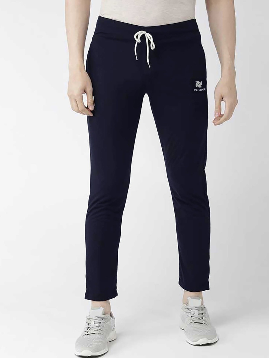

FUBAR Men Mid-Rise Track Pants, Navy blue