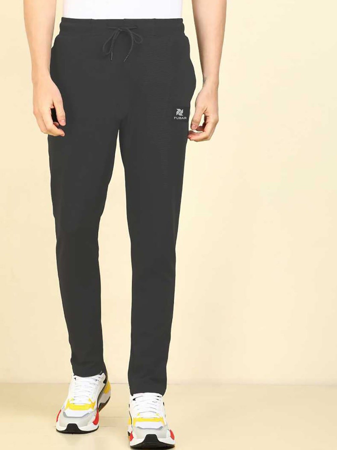 

FUBAR Men Mid-Rise Track Pants, Grey