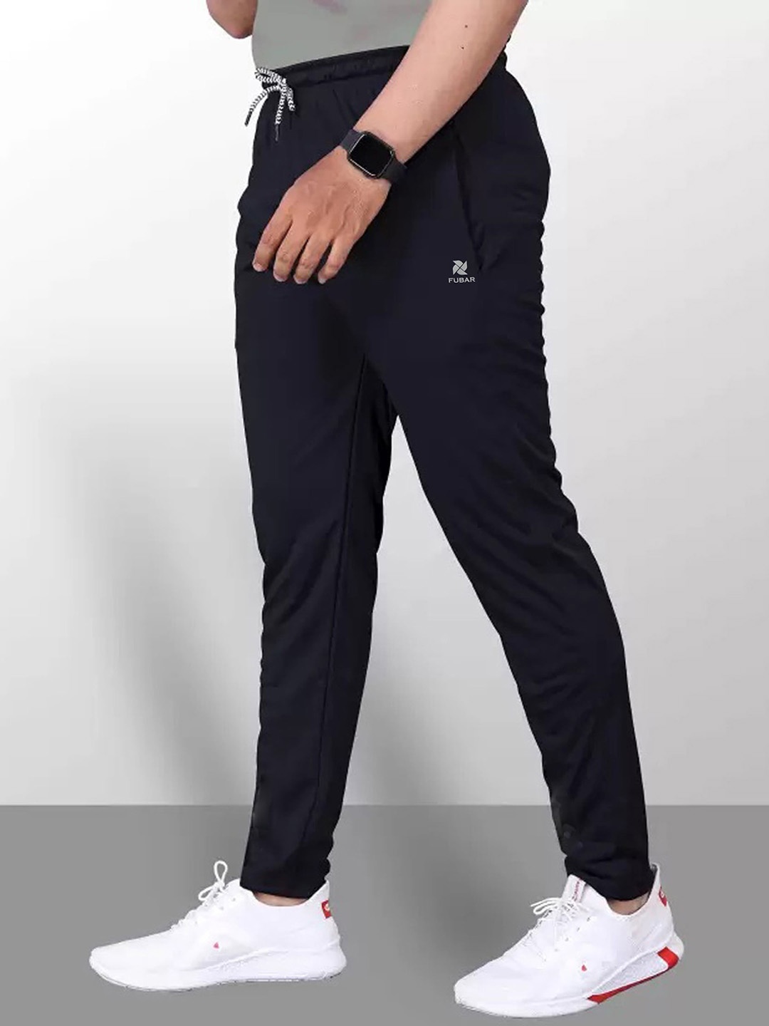 

FUBAR Men Mid Rise Track Pants, Black
