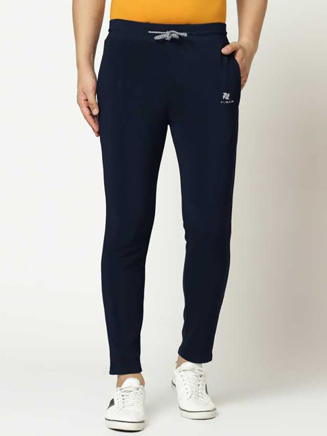 

FUBAR Men Mid-Rise Track Pants, Navy blue