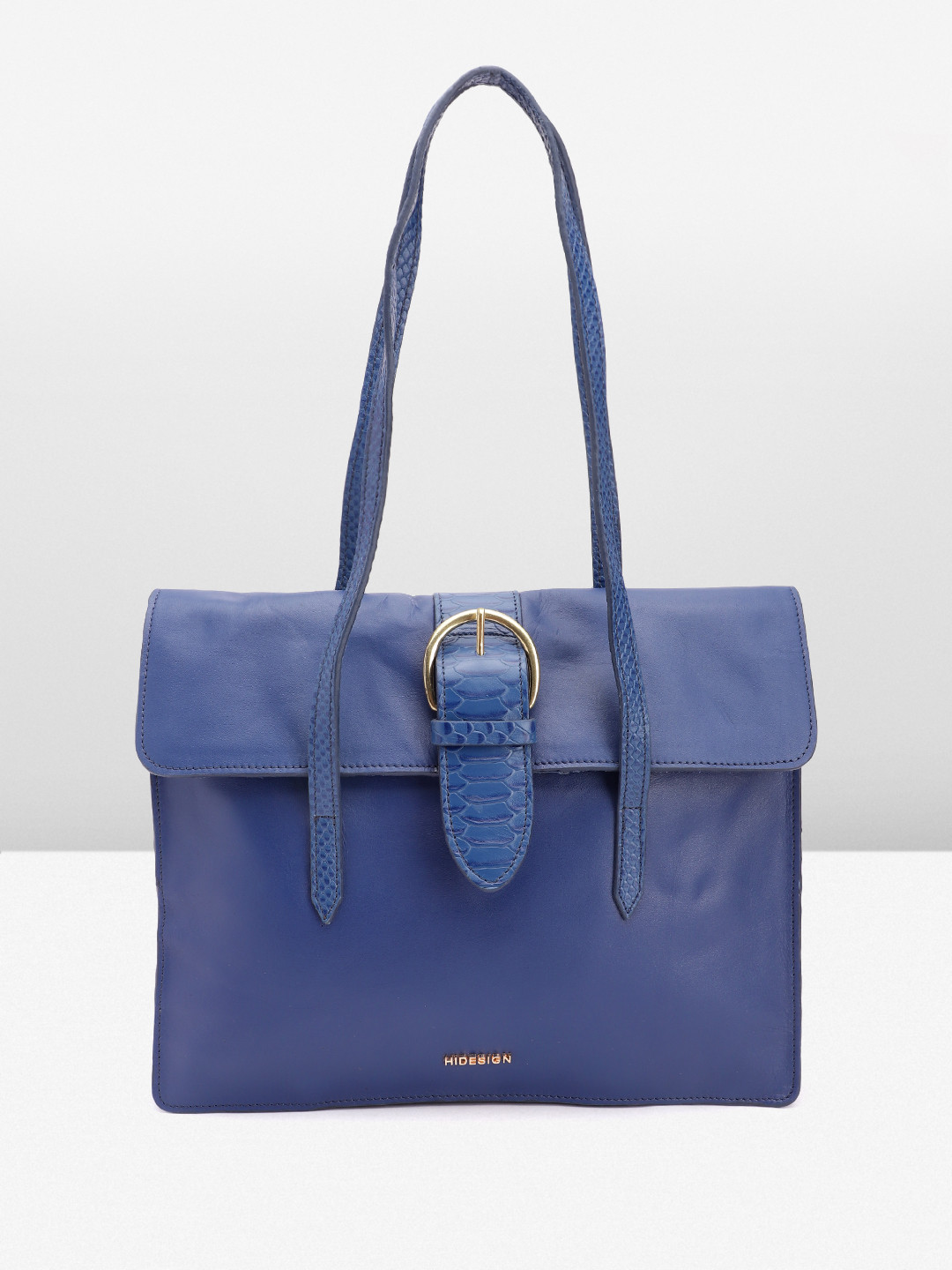 

Hidesign Leather Structured Laptop Shoulder Bag, Blue