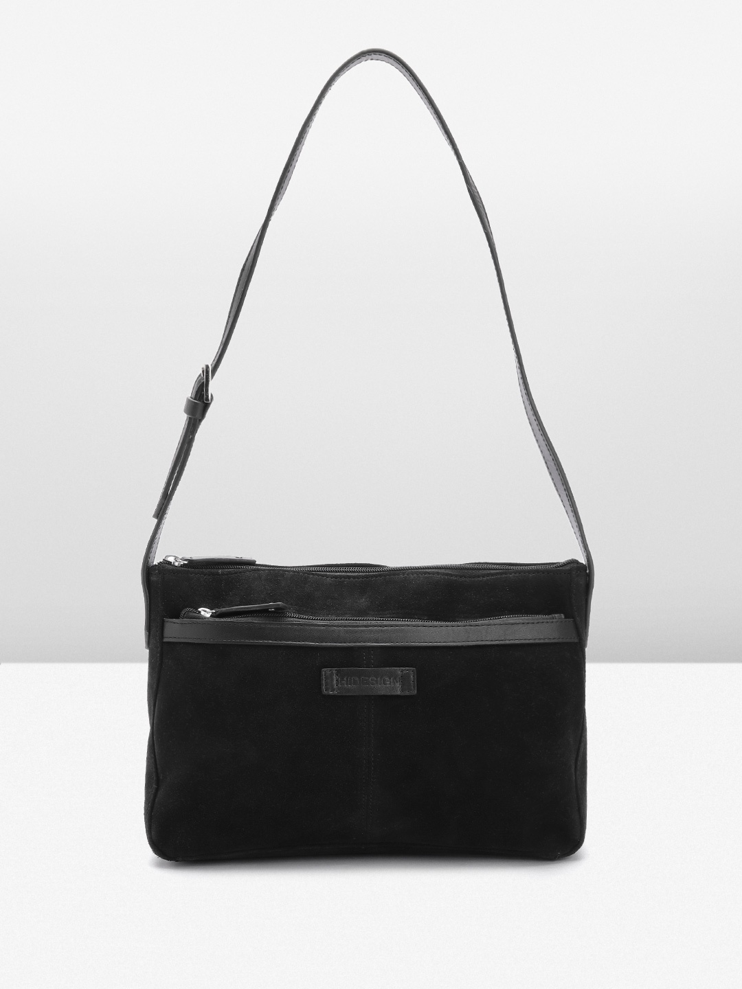 

Hidesign Leather Structured Shoulder Bag, Black