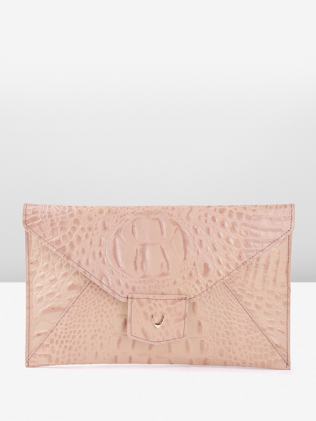 

Hidesign Croc-Textured Envelope Clutch, Rose