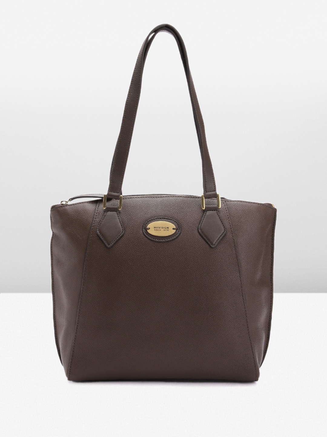 

Hidesign Croc Textured Leather Structured Shoulder Bag, Brown
