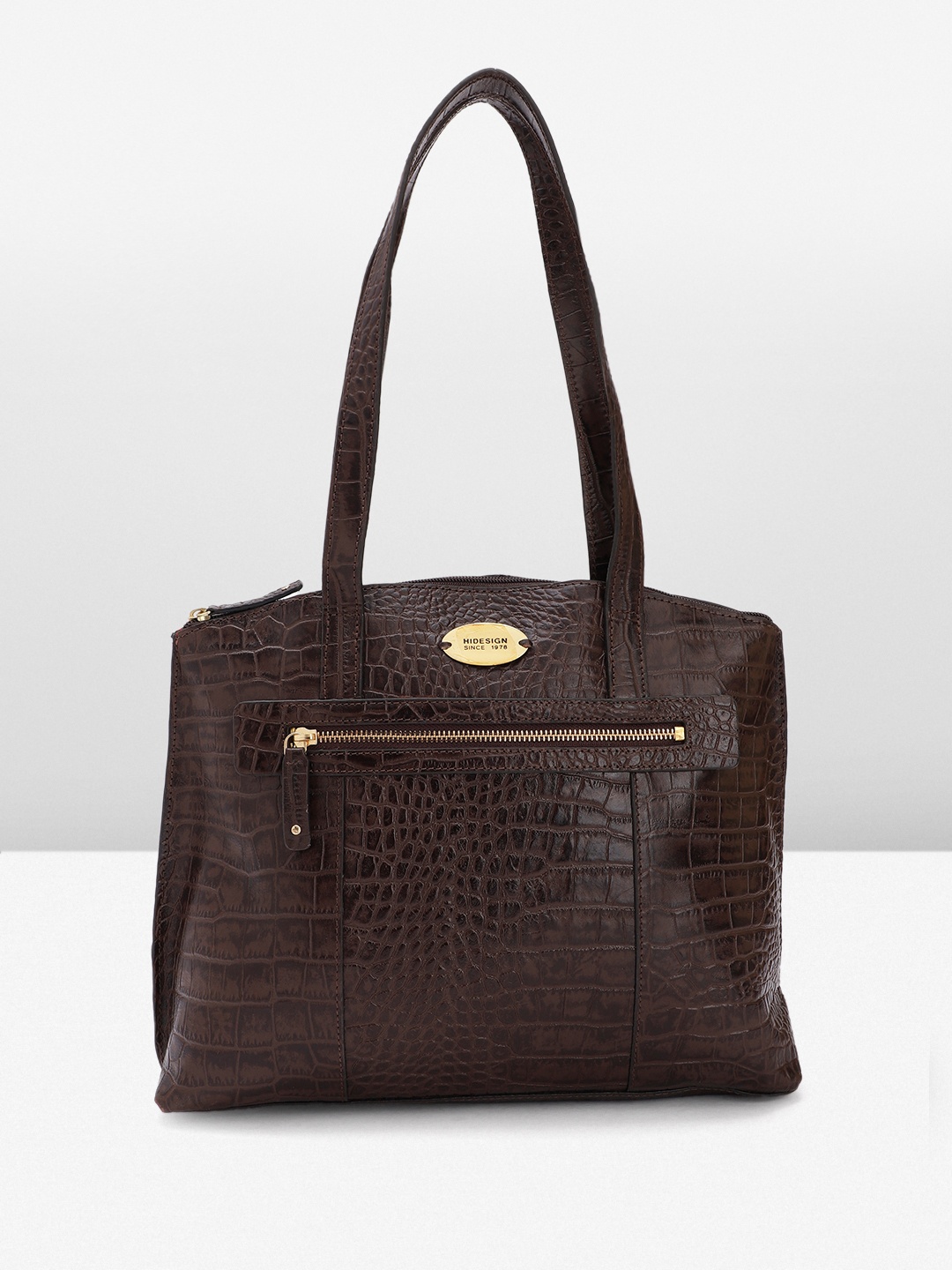 

Hidesign Textured Leather Shoulder Bag, Brown