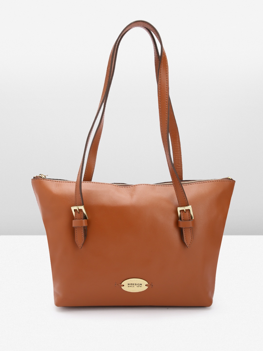 

Hidesign Leather Structured Shoulder Bag, Tan