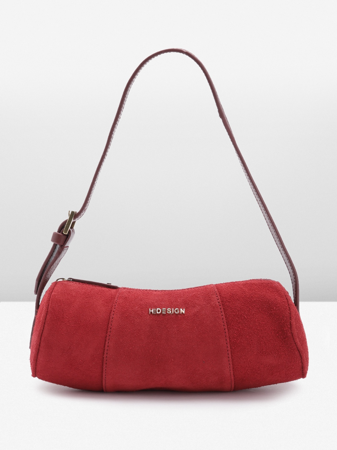 

Hidesign Leather Bowling Baguette Bag, Red