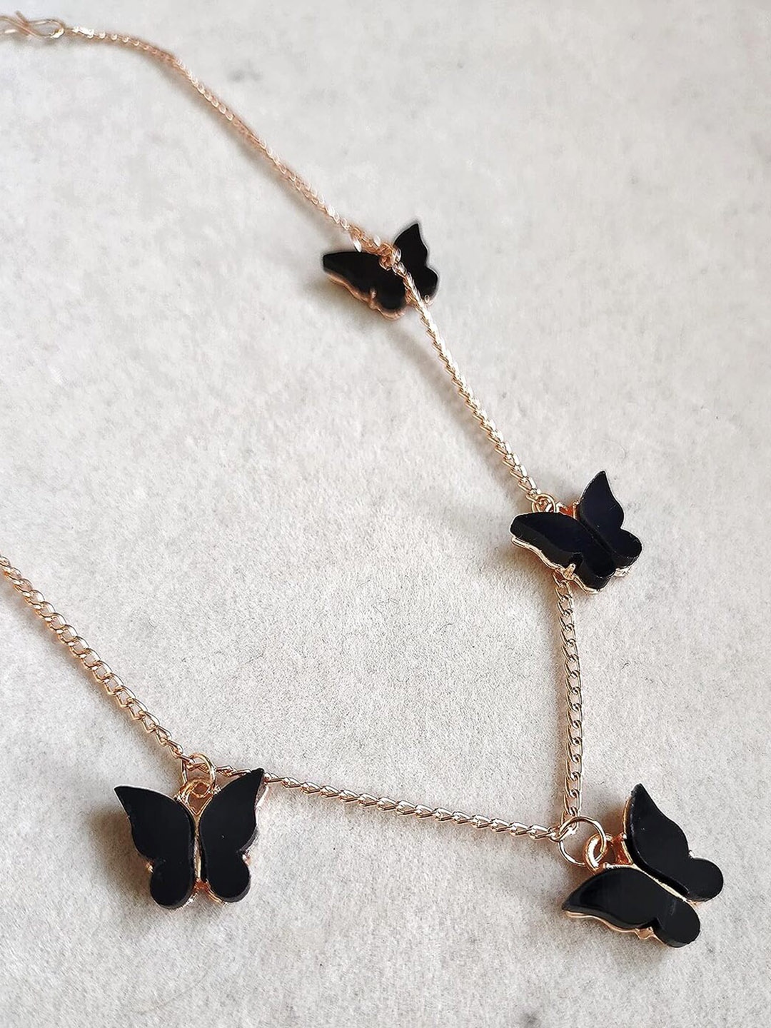 

ANNA CREATIONS Gold-Plated Butterfly Pendant With Chain