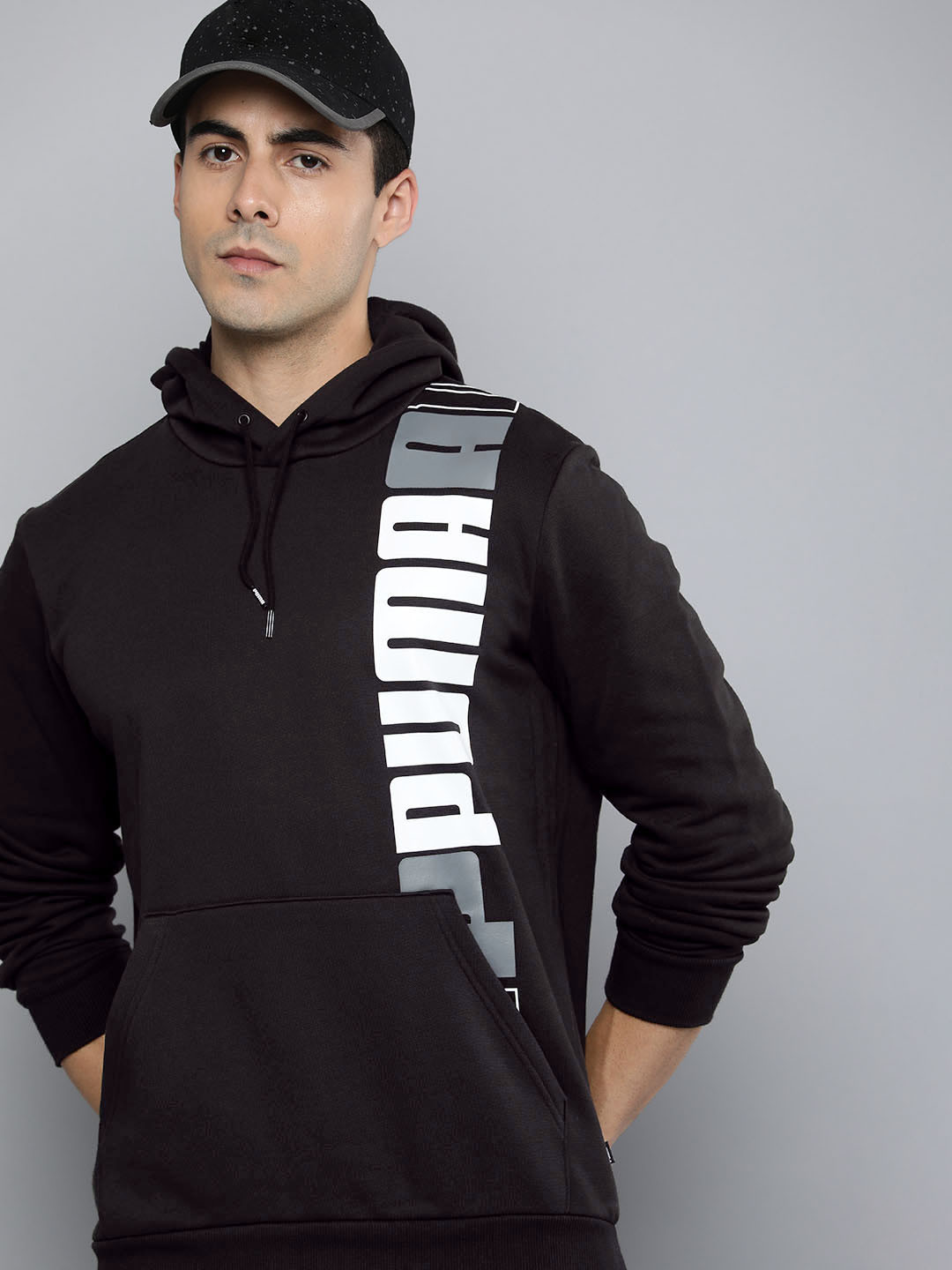 

Puma ESS+ LOGO LAB Printed Hooded Sweatshirt, Black