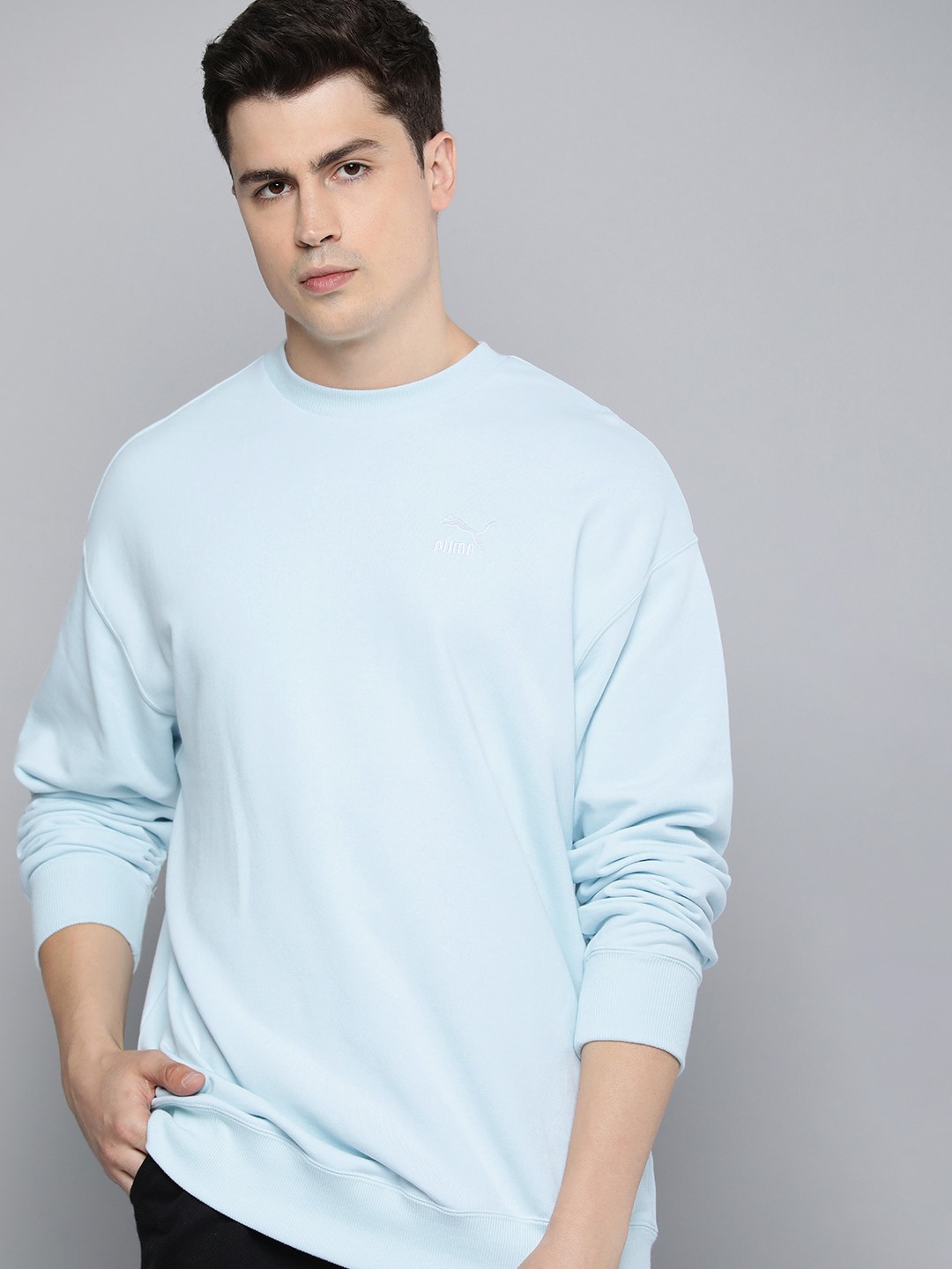 

Puma Better Classics Long Sleeves Relaxed Fit Pure Cotton Sweatshirt, Blue