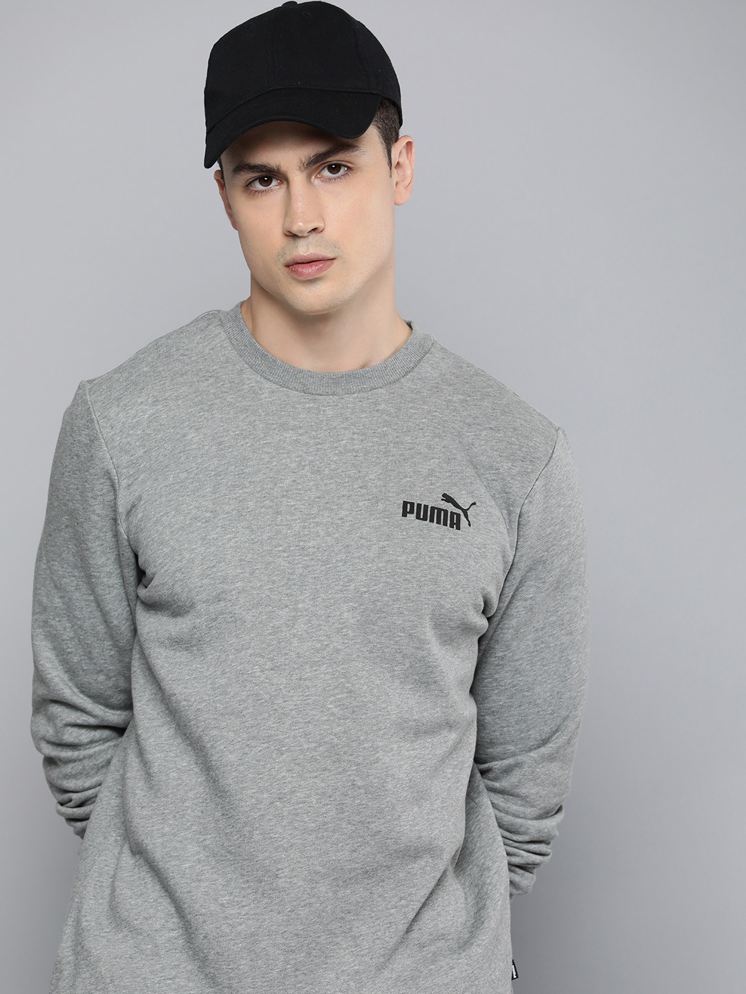 

Puma Ess Small Logo Fleece Sweatshirt, Grey melange