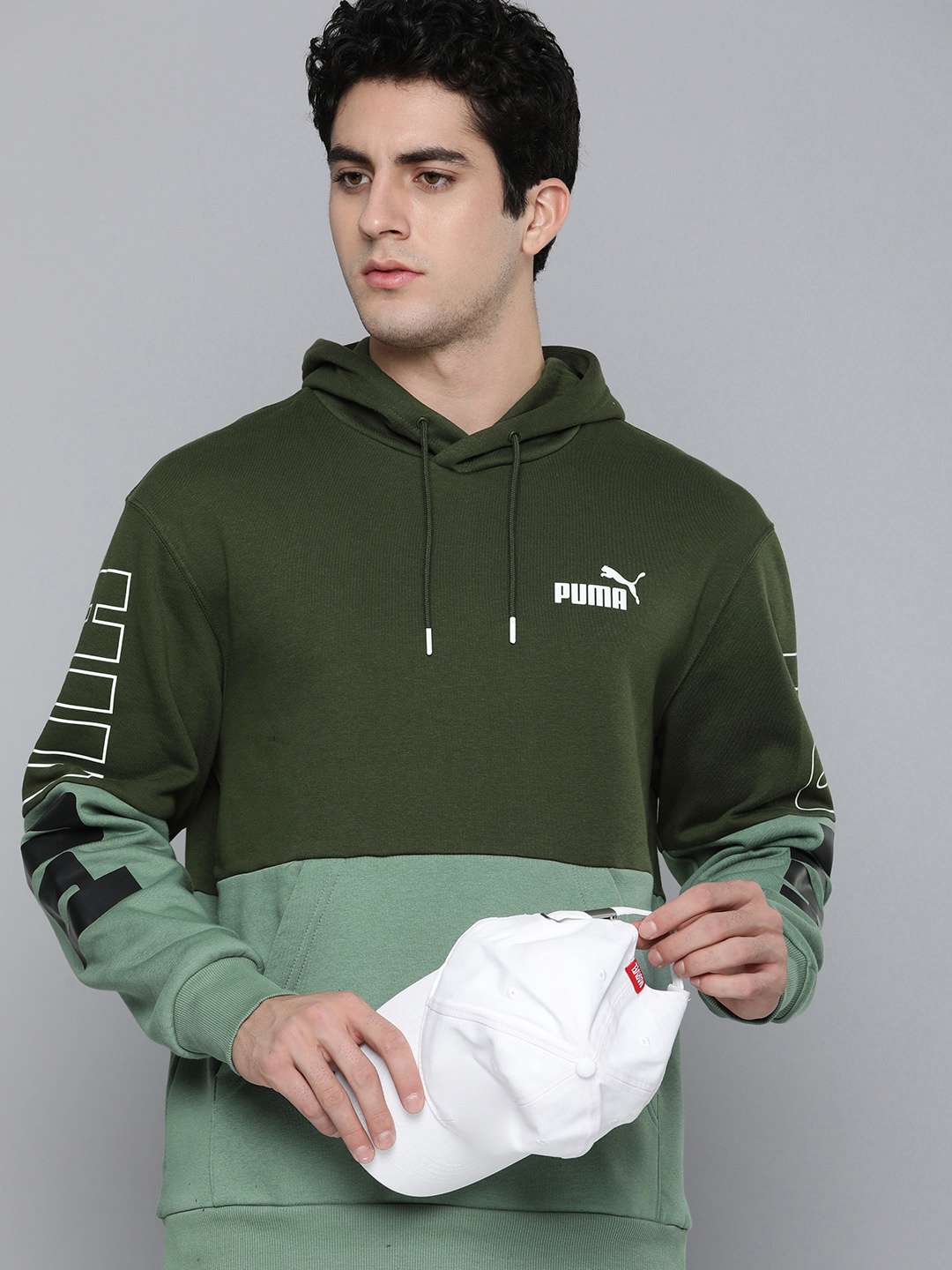 

Puma Colourblocked Hooded Outdoor Sweatshirt, Green