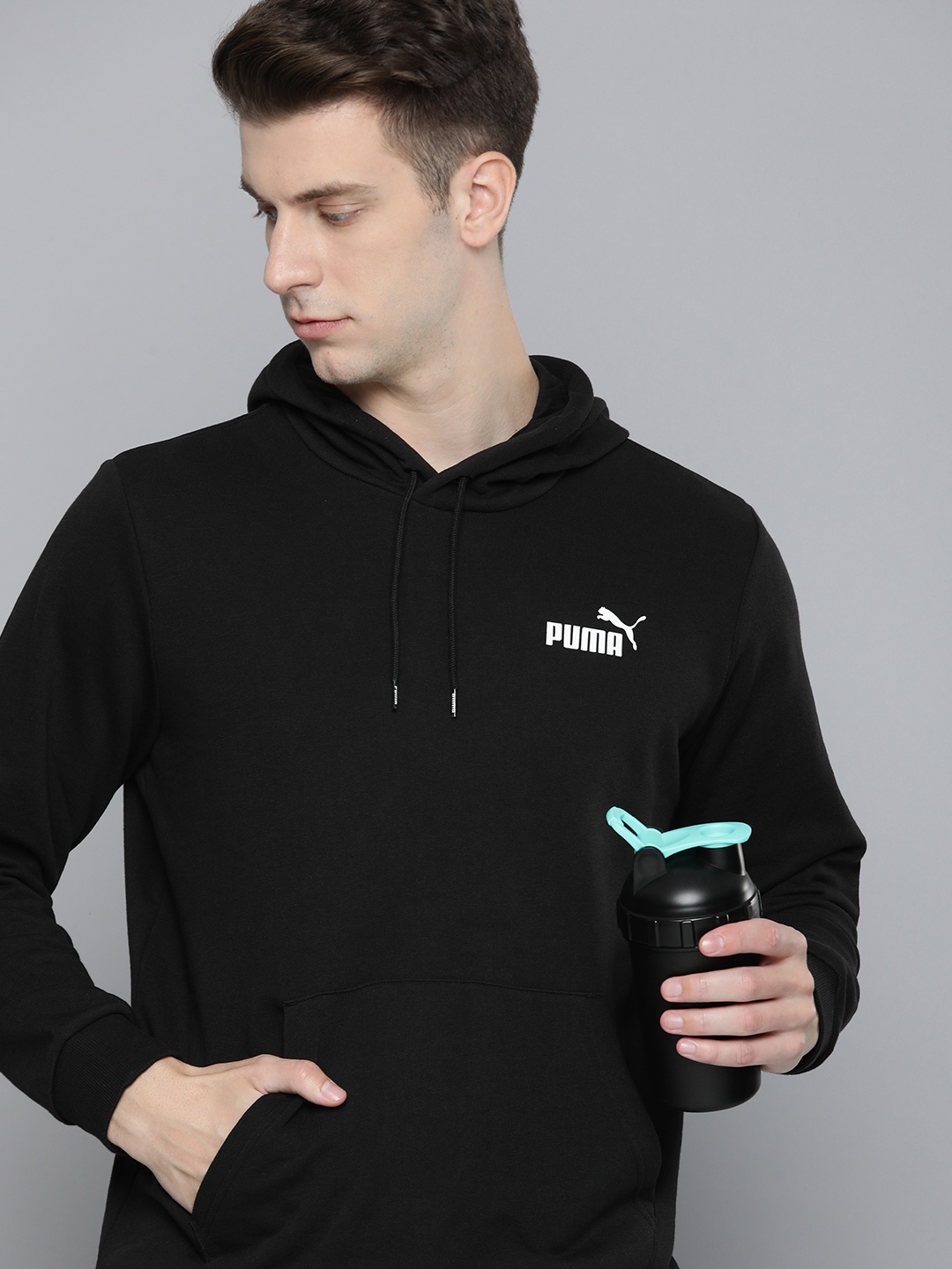 

Puma Ess Small Logo TR Printed Hooded Sweatshirt, Black