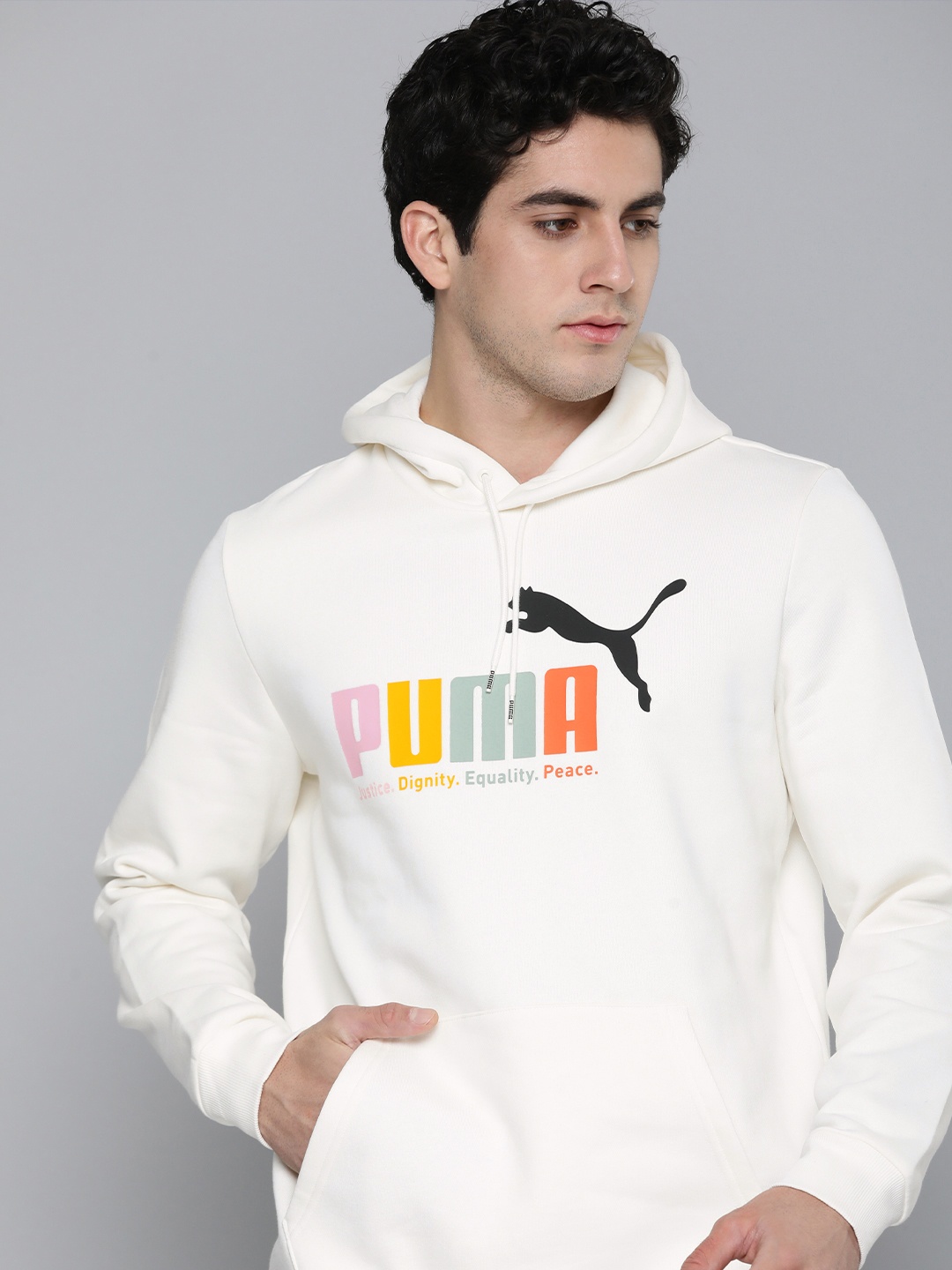 

Puma Ess Printed Hooded Outdoor Sweatshirt, Off white