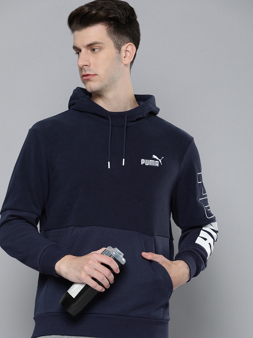 

Puma POWER Winterized Brand Logo Hooded Sweatshirt, Navy blue