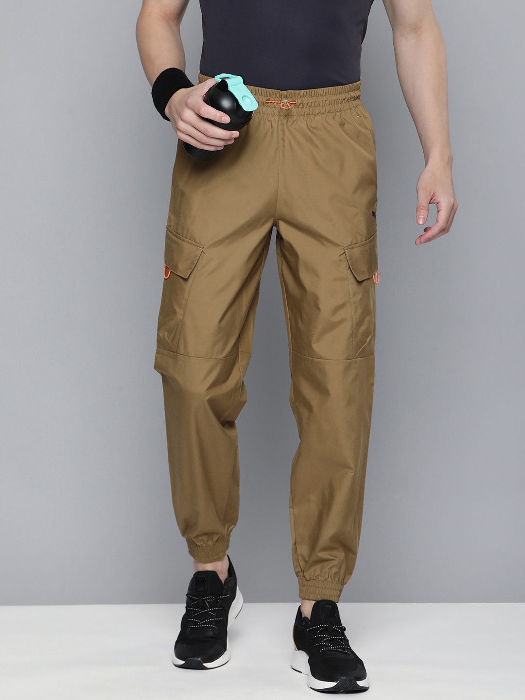 

Puma Men Mid-Rise Open Road Cargo Style Joggers, Brown
