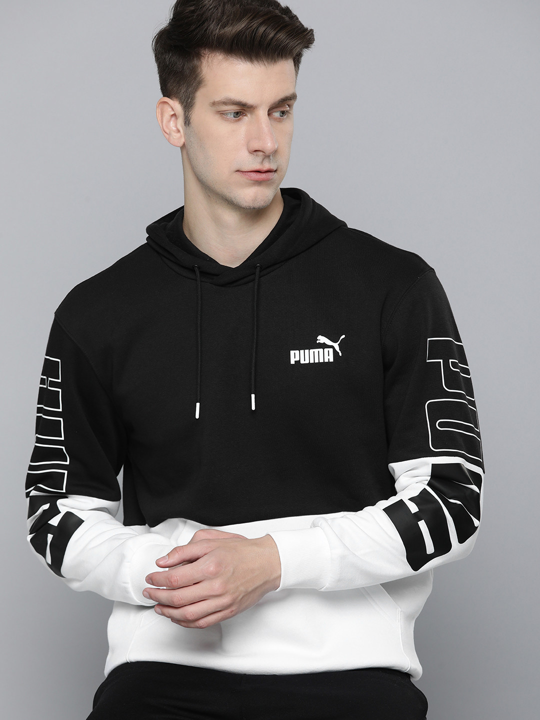 

Puma Colourblocked Hooded Sweatshirt, Black