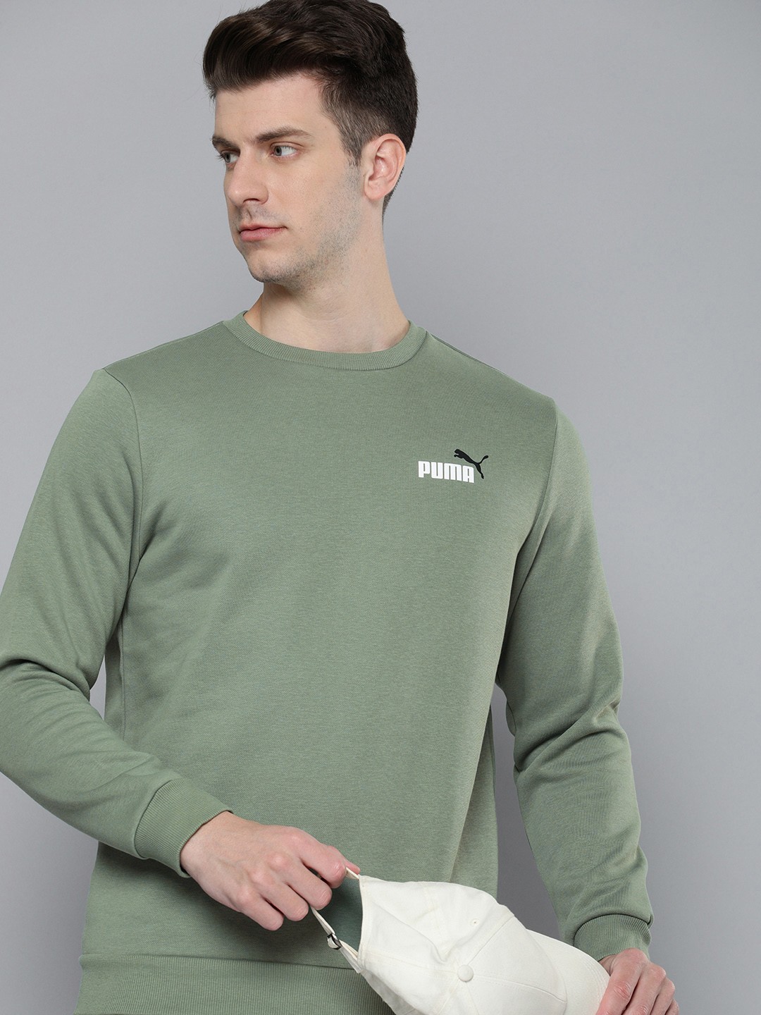 

Puma Essentials 2 Colour Small Logo Sweatshirt, Green