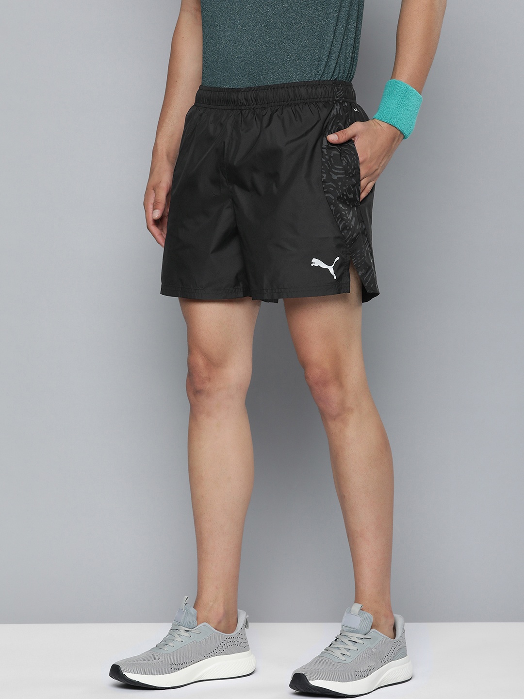 

Puma Men High-Rise Wind Cell Running Sports Shorts, Black