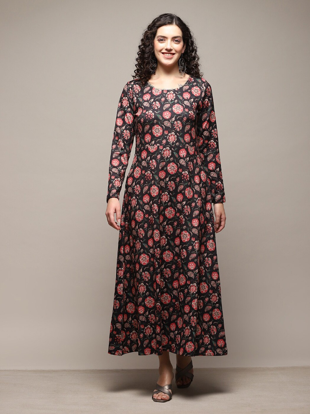 

Biba Floral Printed Maxi Ethnic Dress, Black
