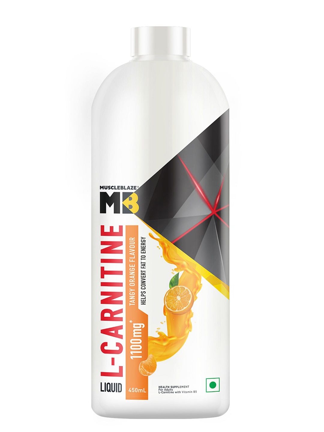 

MuscleBlaze Liquid L-Carnitine 1100 mg - 450ml, Black