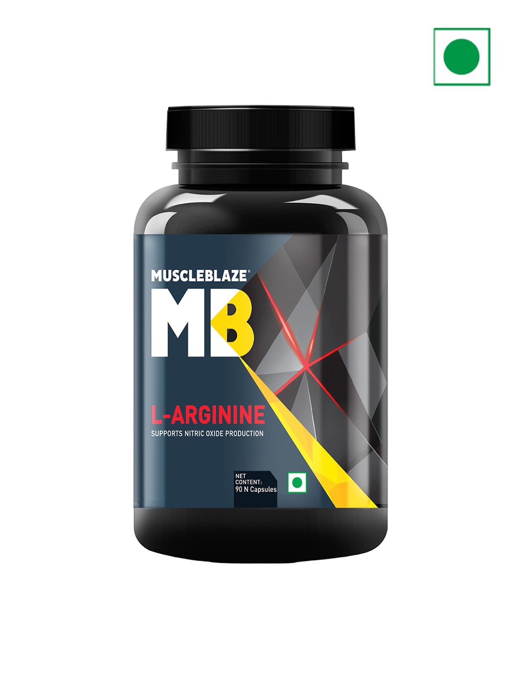 

MuscleBlaze L-Arginine Supports Nitric Oxide Production - 90 Capsules, Black