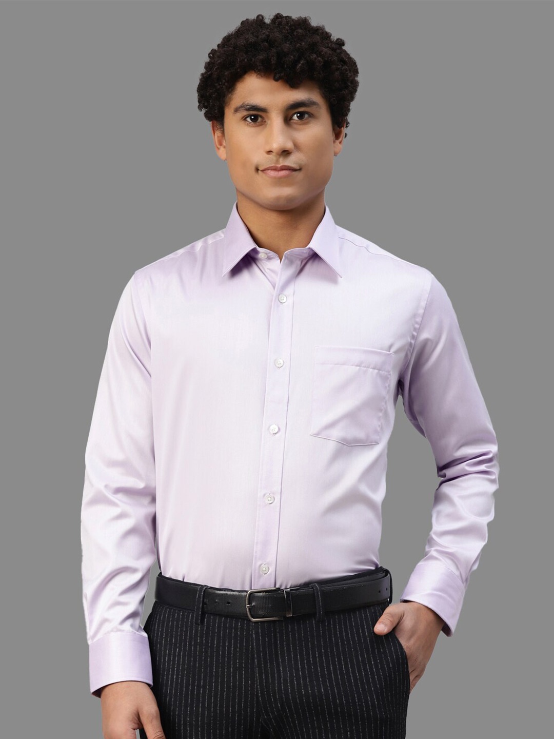 

Givo Smart Spread Collar Cotton Formal Shirt, Lavender