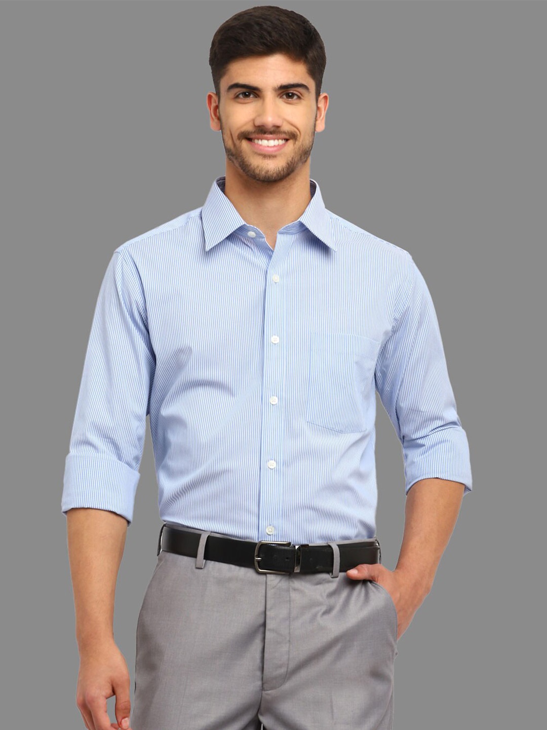 

Givo Smart Spread Collar Cotton Formal Shirt, Blue