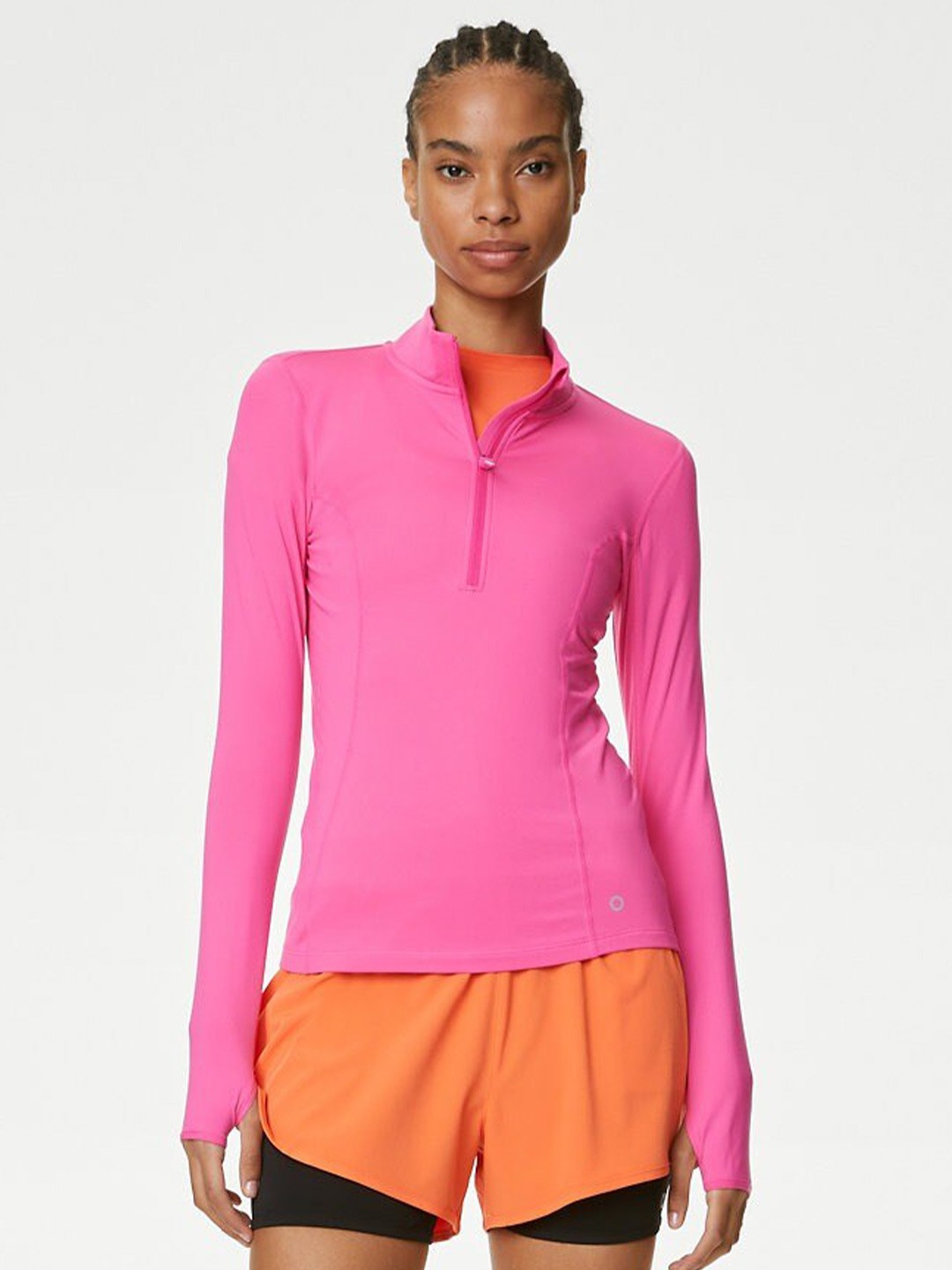 

Marks & Spencer High Neck Long Sleeves Sports Top, Pink