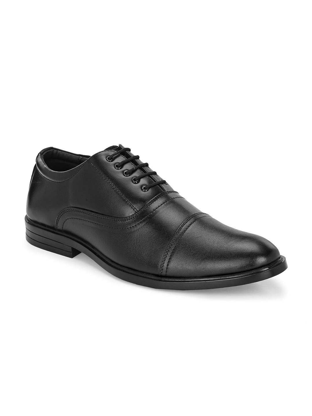 

Eego Italy Men Leather Formal Oxfords, Black
