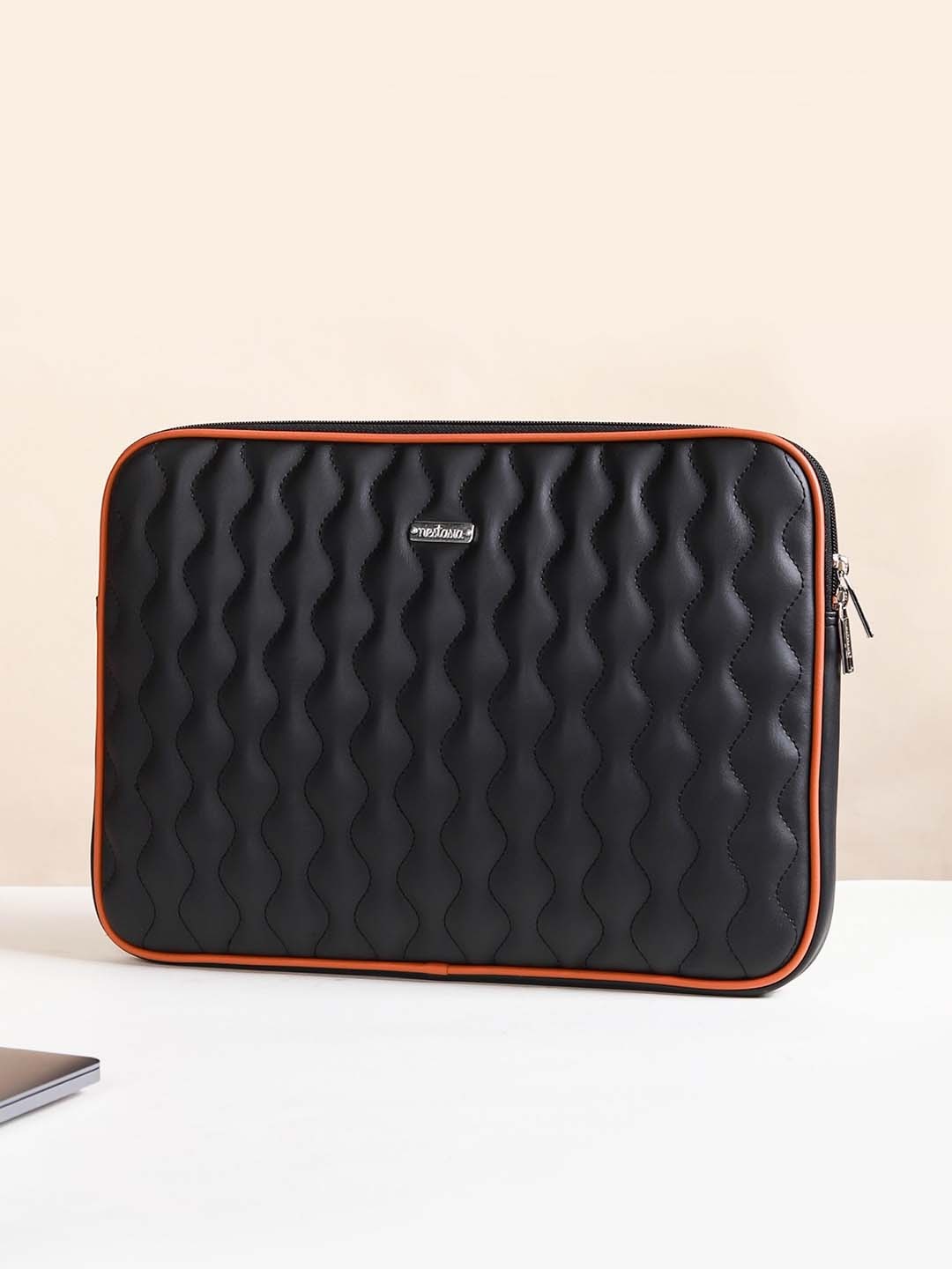 

Nestasia Unisex Quilted Laptop Sleeve, Black