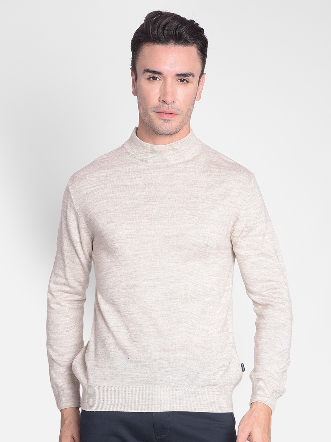 

Crimsoune Club Mock Collar Pullover Sweater, Grey