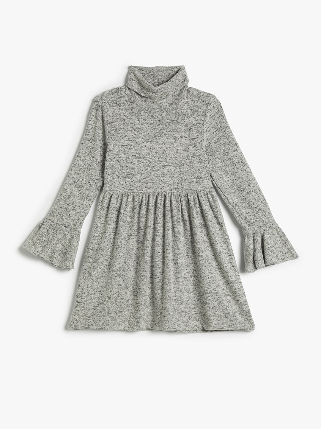 

Koton Girls Bell Sleeves Fit & Flare Dress, Grey
