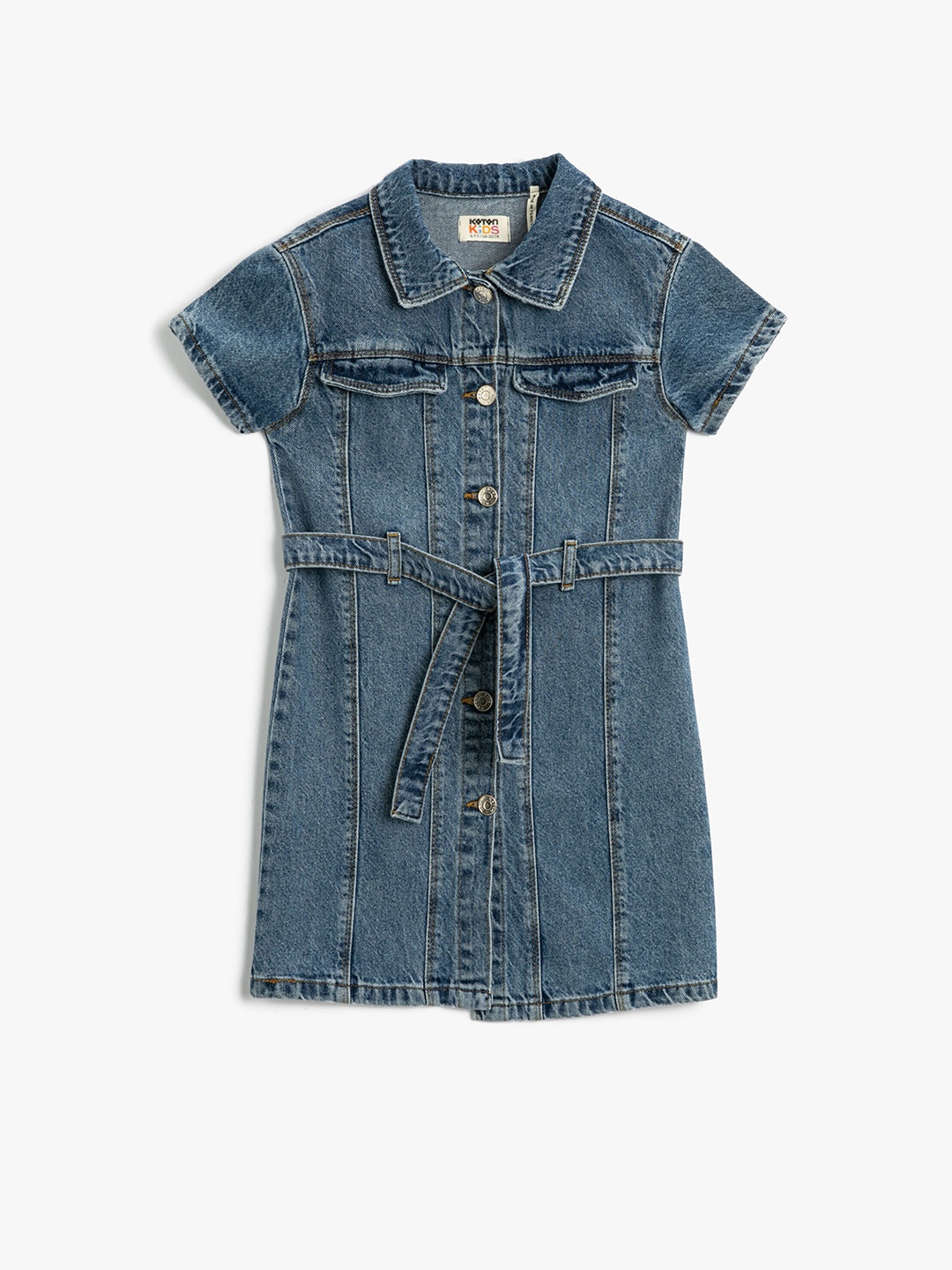 

Koton Girls Shirt Dress, Blue
