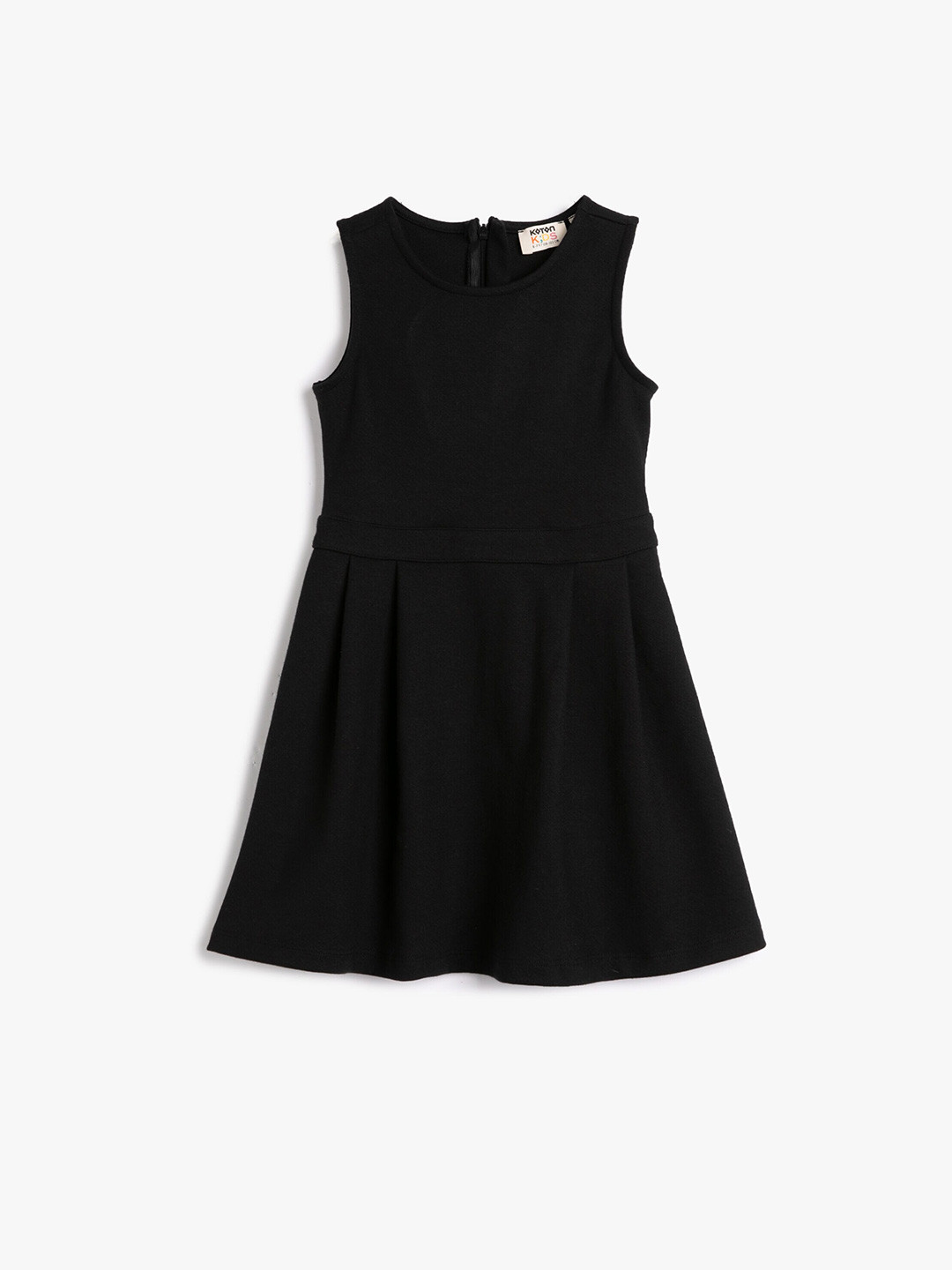 

Koton Girls Sleeveless Fit & Flare Cotton Dress, Black