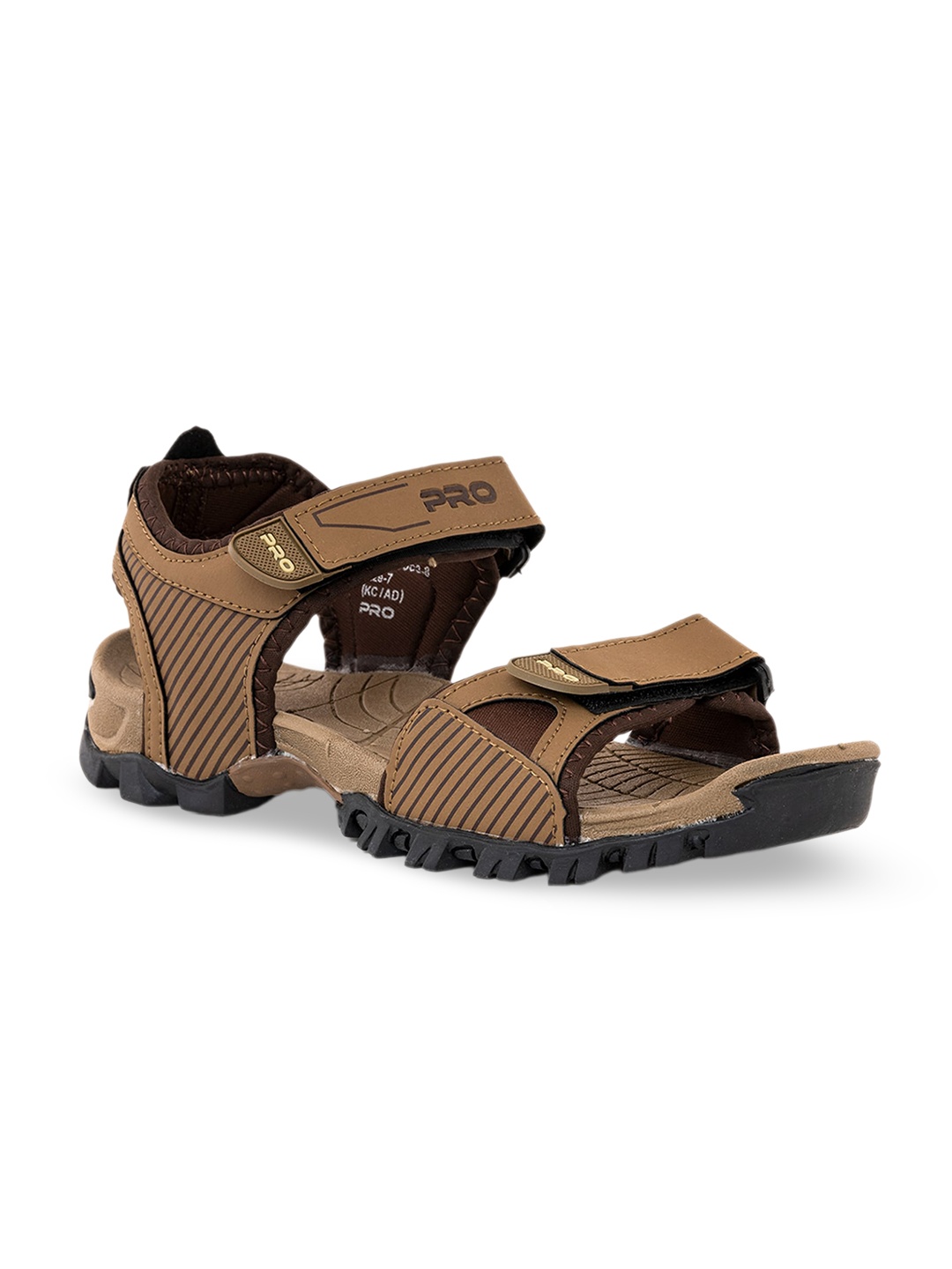 

Khadims Men Textured Sports Sandals, Brown