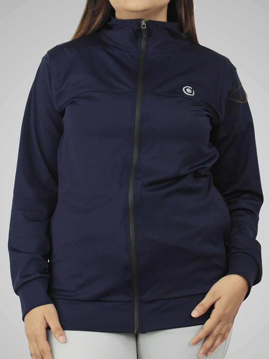 

Fasha Mock Collar Sporty Jacket, Navy blue