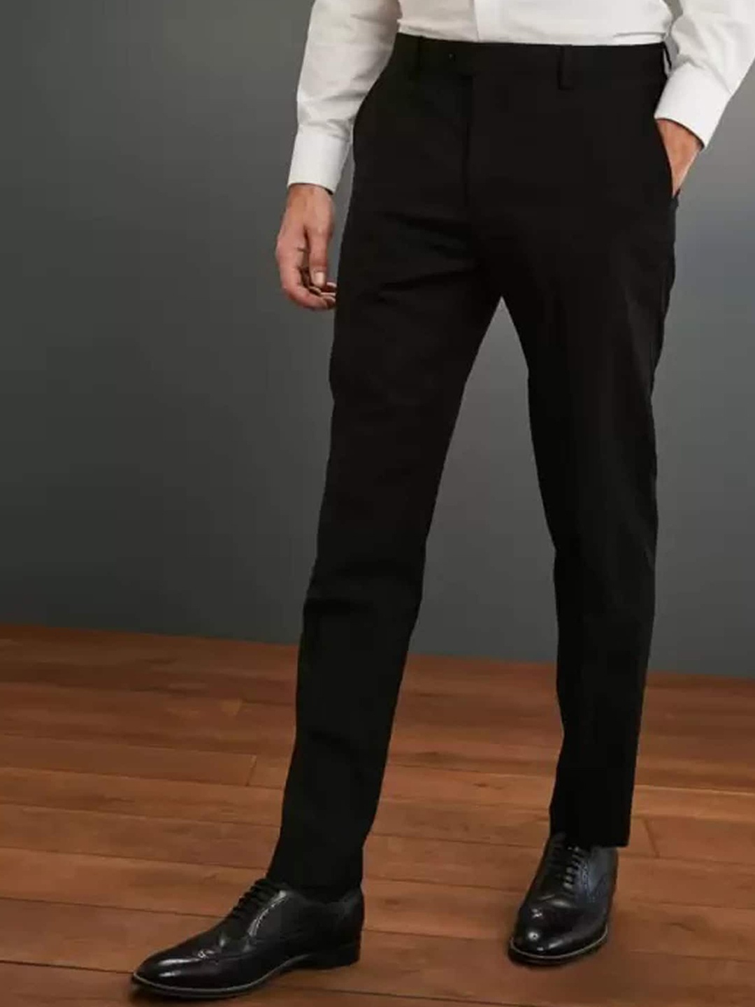 

FUBAR Men Relaxed Easy Wash Formal Trousers, Black