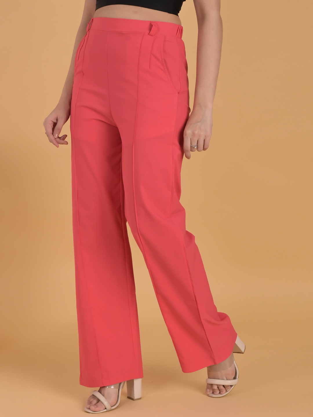 

FUBAR Women Relaxed Easy Wash Trousers, Pink