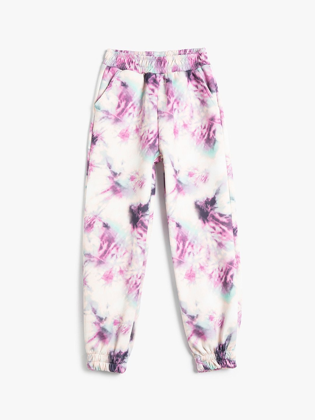 

Koton Girls Abstract Printed Pure Cotton Joggers, White