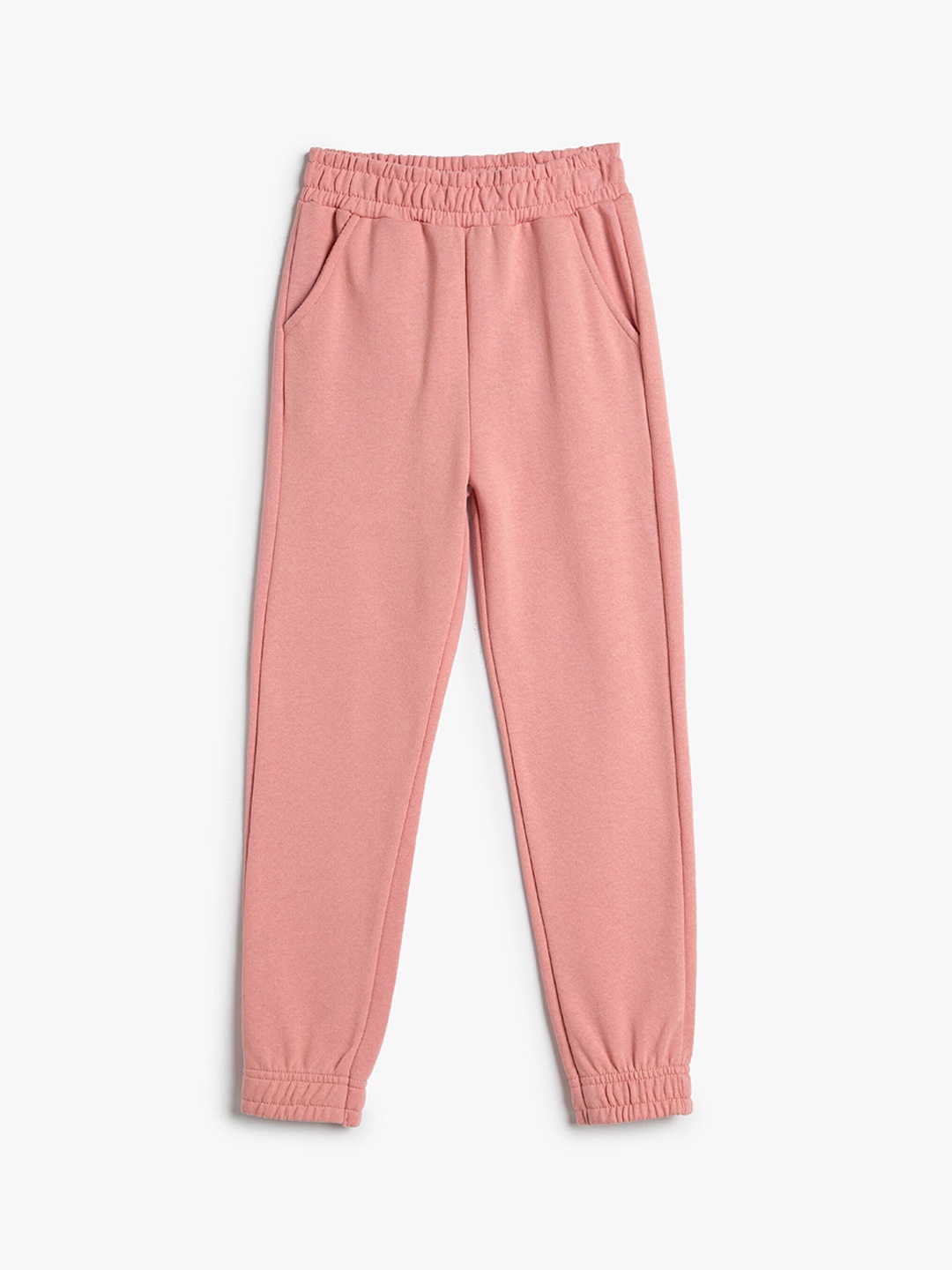 

Koton Girls Mid Rise Cuffed Hem Joggers, Pink
