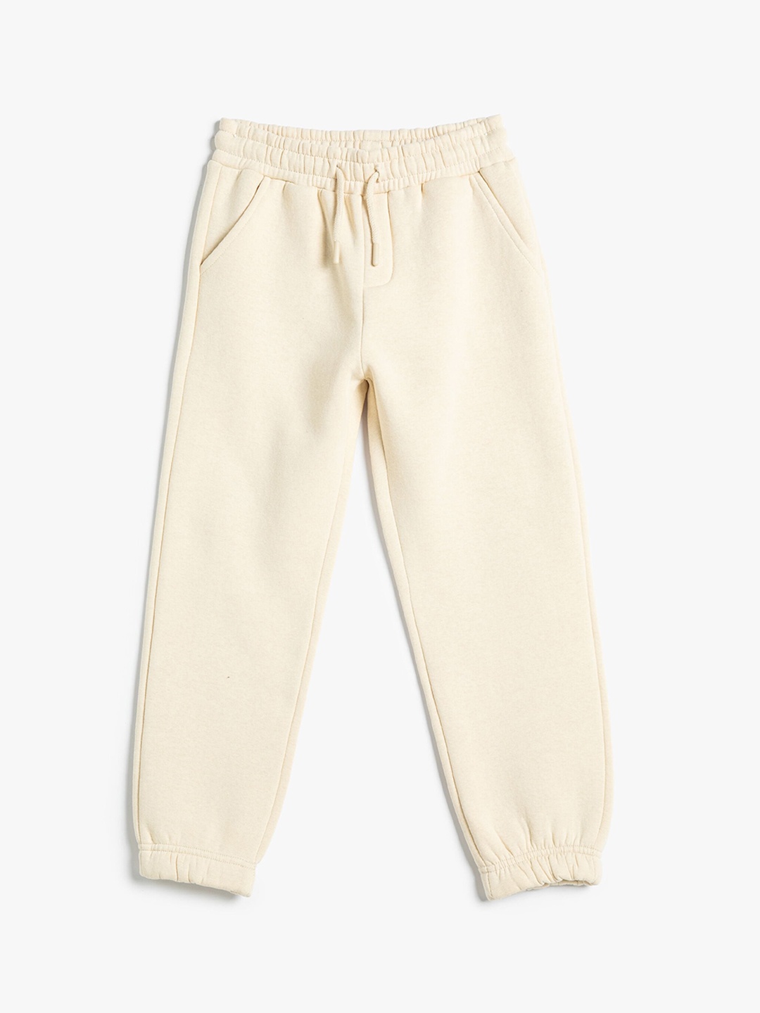 

Koton Boys Mid Rise Cuffed Hem Joggers, Beige