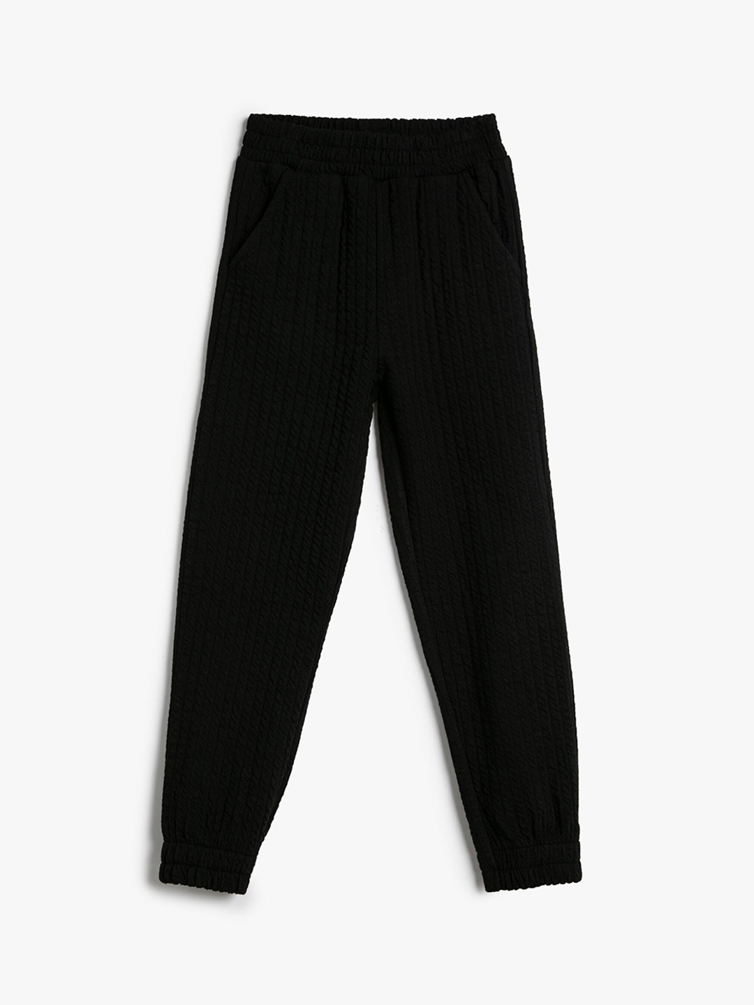 

Koton Girls Mid-Rise Joggers, Black