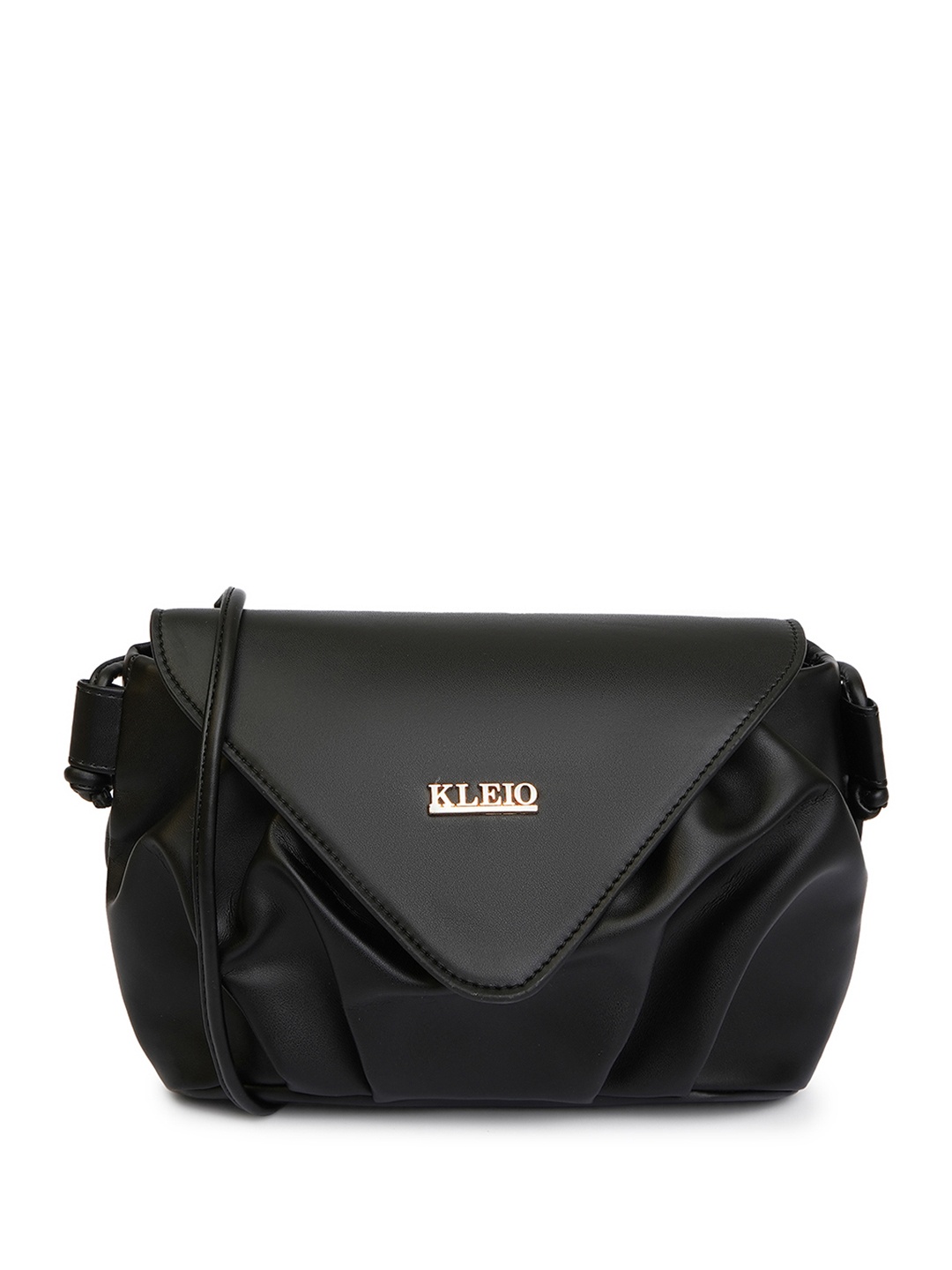 

KLEIO Structured Sling Bag, Black