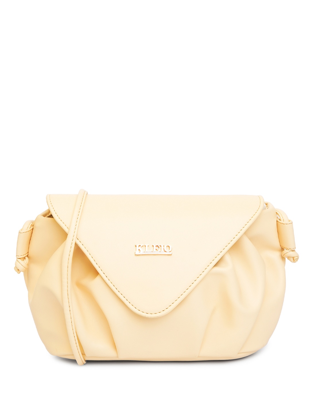

KLEIO Oversized Structured Sling Bag, Cream