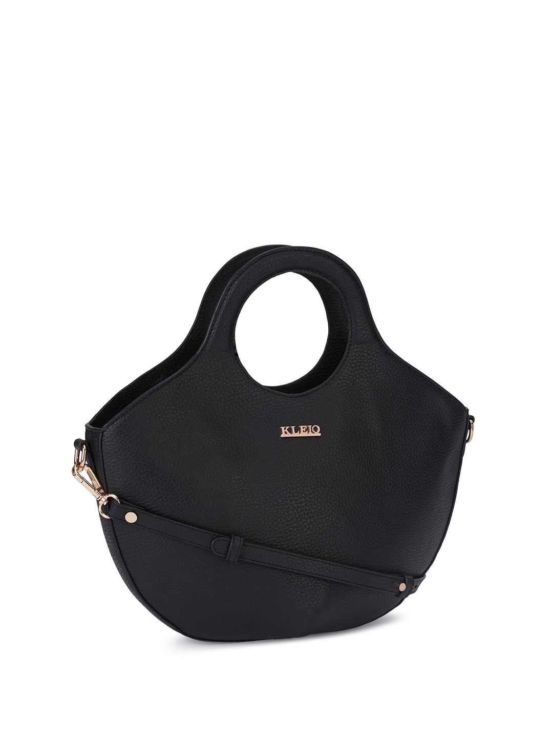 

KLEIO Half Moon Handheld Bag, Black