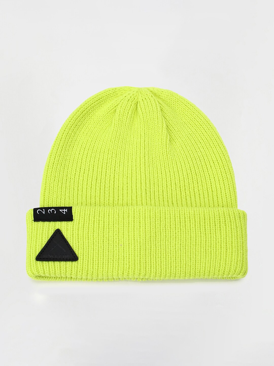 

max Men Self Design Beanie Cap, Green