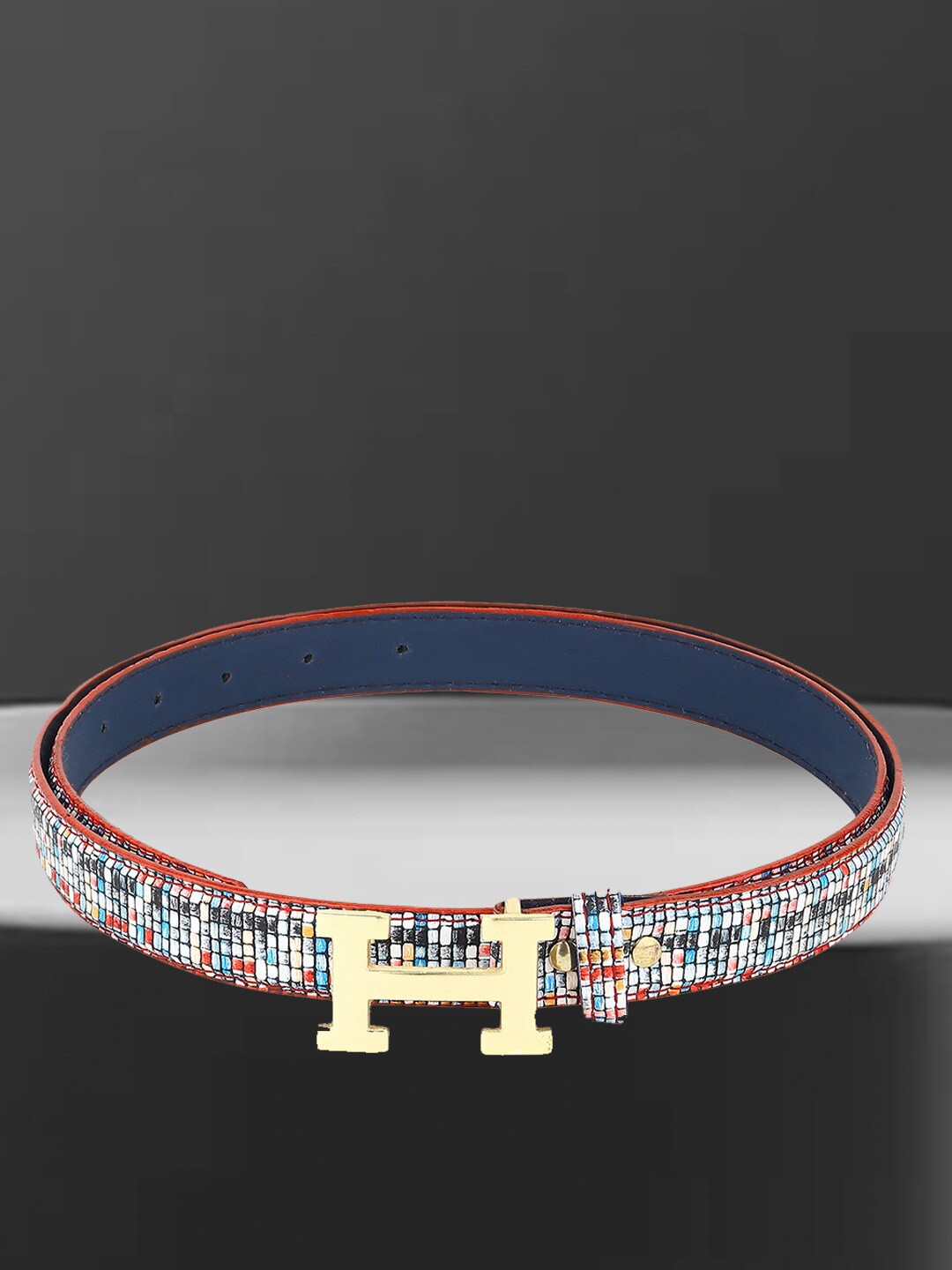 

DressBerry Women Printed Belt, White