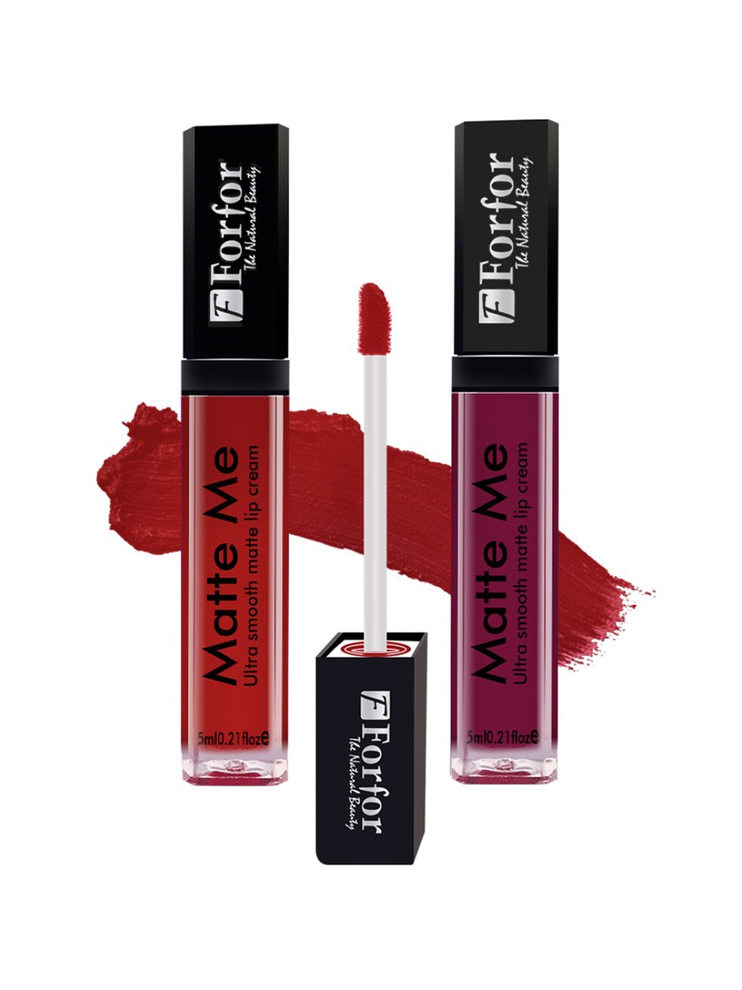 

FORFOR Set of 2 Matte Me Ultra Smooth Matte Liquid Lipstick 5 ml Each - Shade 122 & 109, Red